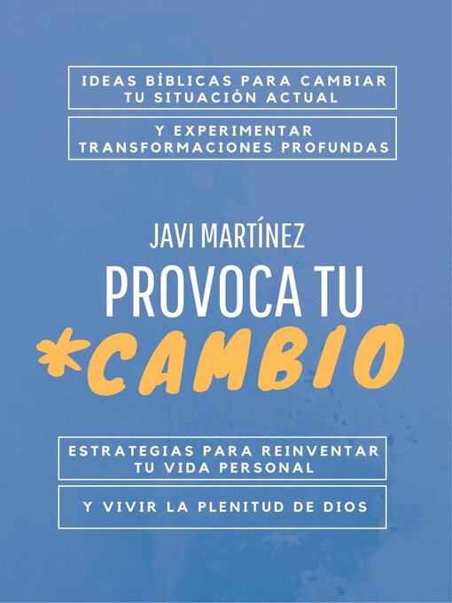 Title details for Provoca tu cambio by Javi Martínez - Available